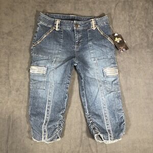 Vintage Y2K Disney Hannah Montana Girl's Size 16 Denim Embellished Shorts NWT